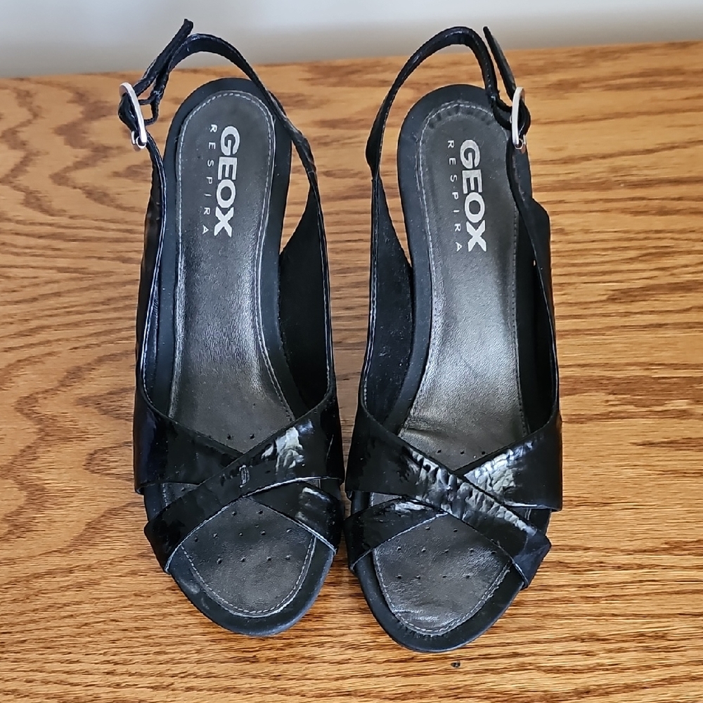 Geox Black Wwdge Sandal